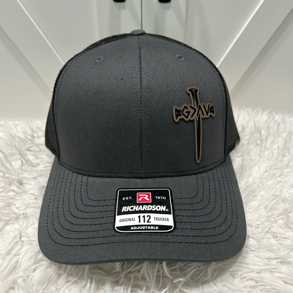 Laser engraved, God is greater than the highs and lows. Richardson trucker hat. - Picture 2 of 2